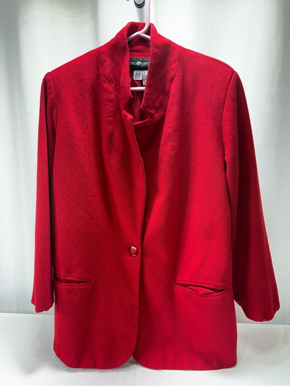 Sag Harbor Red Single-Button Women's Blazer 4348